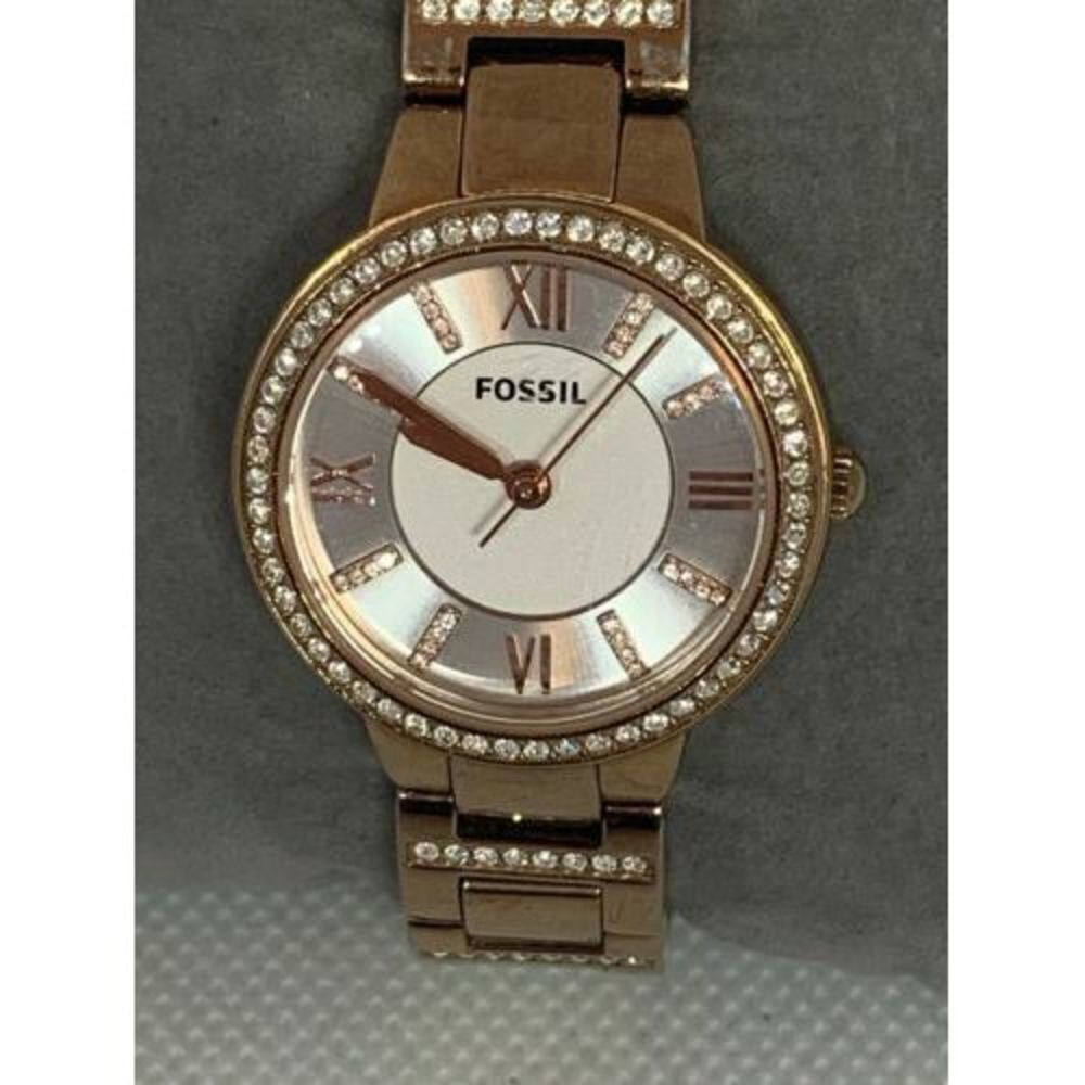 Fossil ES3284 Virginia Womens Gold Stainless Steel Analog Dial Quartz Watch E172